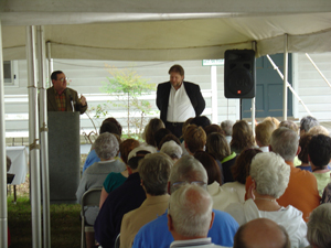 Alabama Book festival Here is Rick Bragg about to take the mic.