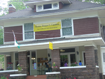 The view from the street.