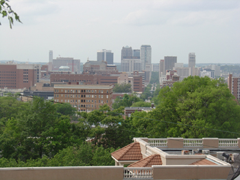 View of Birmingham from the back porch.