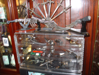 A bookcase of blades.